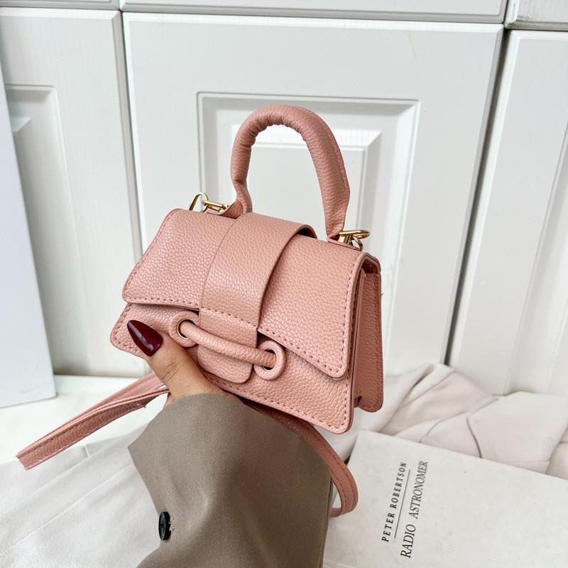 Stylish Pu Leather Shoulder Bag For Women Small Square Bag With Flap Cover Design