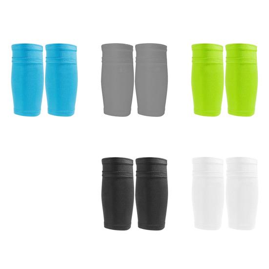 1 Pair Football Shin Guard with Pocket Breathable Nylon MTB Kickboxing Calf Sleeve