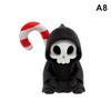 Gothic Grim Reaper Skeleton Figurine Adorable Small Resin Statue Desktop Decor for Study Bedroom Gothic Enthusiasts Gift