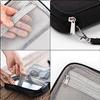 Gadget Pouch 1912cm Three-layer PC Accessory Storage Cable Holder Convenient Item Lightweight Waterproof Travel Business Trip (black)