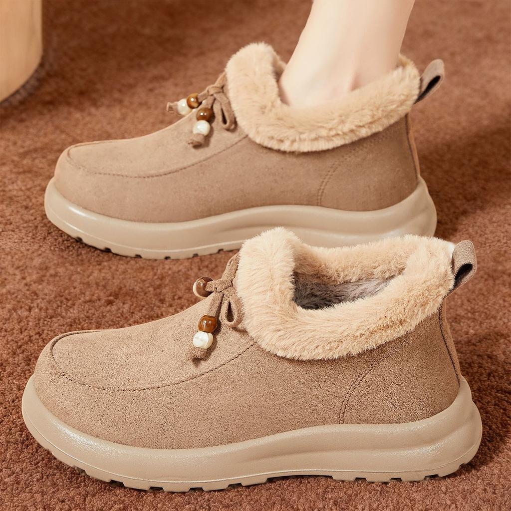 Shoes Women's Cotton Shoes Snow Boots Fashion Versatile Women's Boots Bow Platform Short Boots Warm Cotton Boots