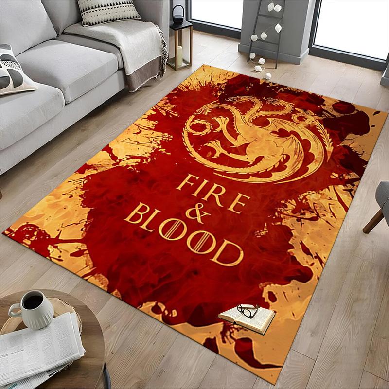 1pc Fire Blood Carpet, Office Rug Outdoor Mat Home Decor Area Carpet Festival
