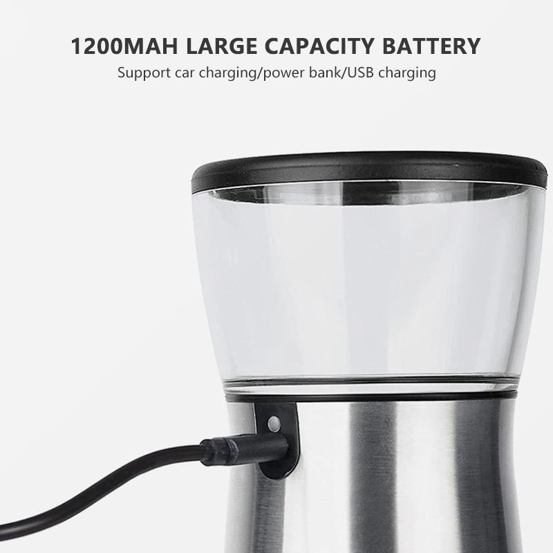 Portable Kitchen Accessories Electric Coffee Bean Grinder USB Rechargeable Stainless Steel Manual Coffee Mill Machine