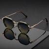 Vintage Brand Designer Irregular Sunglasses Man Retro Shades Metal Frame Women Sun Glasses Mirror Driving Oculos De Sol
