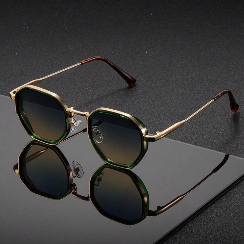 Vintage Brand Designer Irregular Sunglasses Man Retro Shades Metal Frame Women Sun Glasses Mirror Driving Oculos De Sol