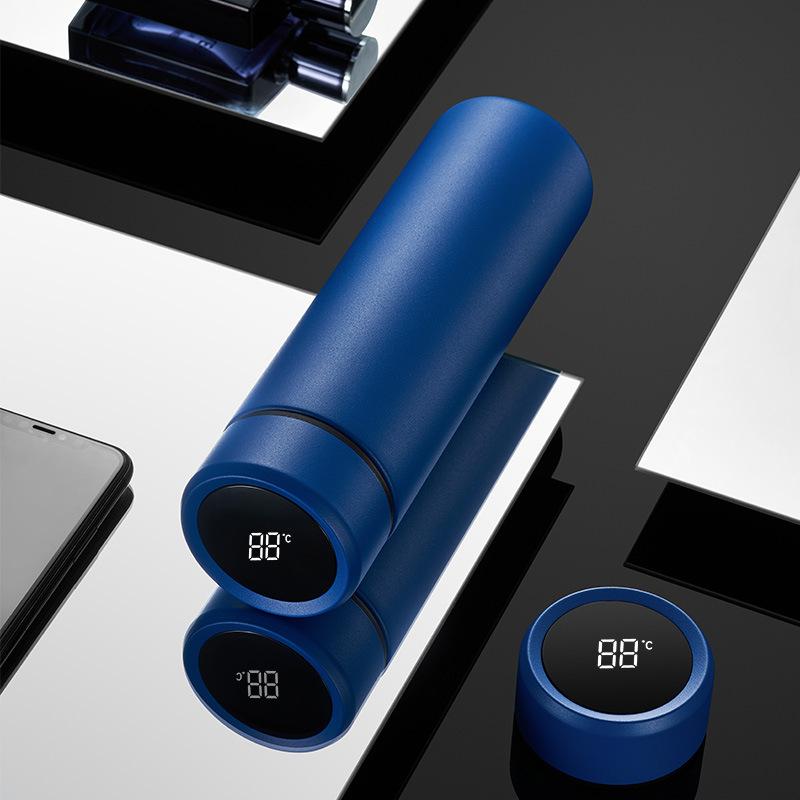 Portable Large-capacity Intelligence Thermos Cup 500ml Vacuum Flasks Stainless Steel Thermos Cup Water Bottle Travel Tea Mug Office Thermos Cup