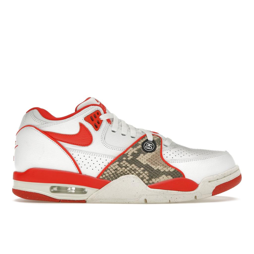 Stussy x Nike Air Flight 89 Low SP Habanero Red Unisexové tenisky Bílá Plachetnice FD6475-101