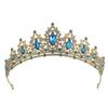 Bridal Crown Colored Rhinestone Headband Baroque Alloy Crown Wedding Dress Accessories Hair Accessories