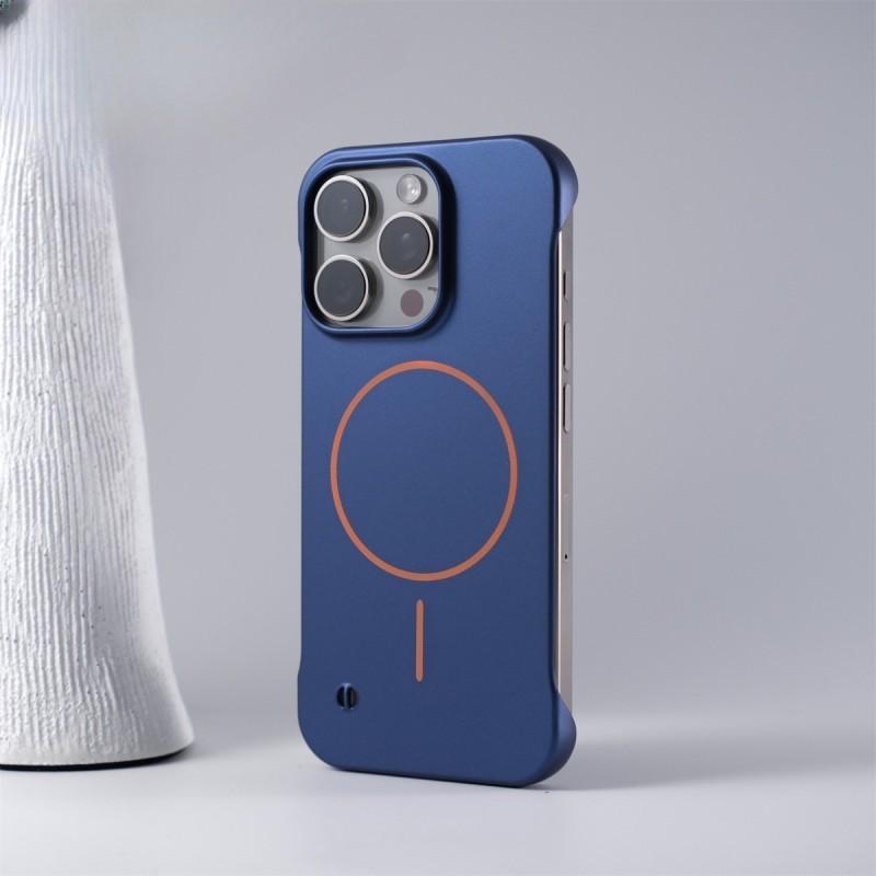 Suitable IPhone 17 PROMAX Magnetic Thin Ring Contrasting Color Borderless Frosted Phone Case Apple 16 Minimalist Protection iPhone 17Air