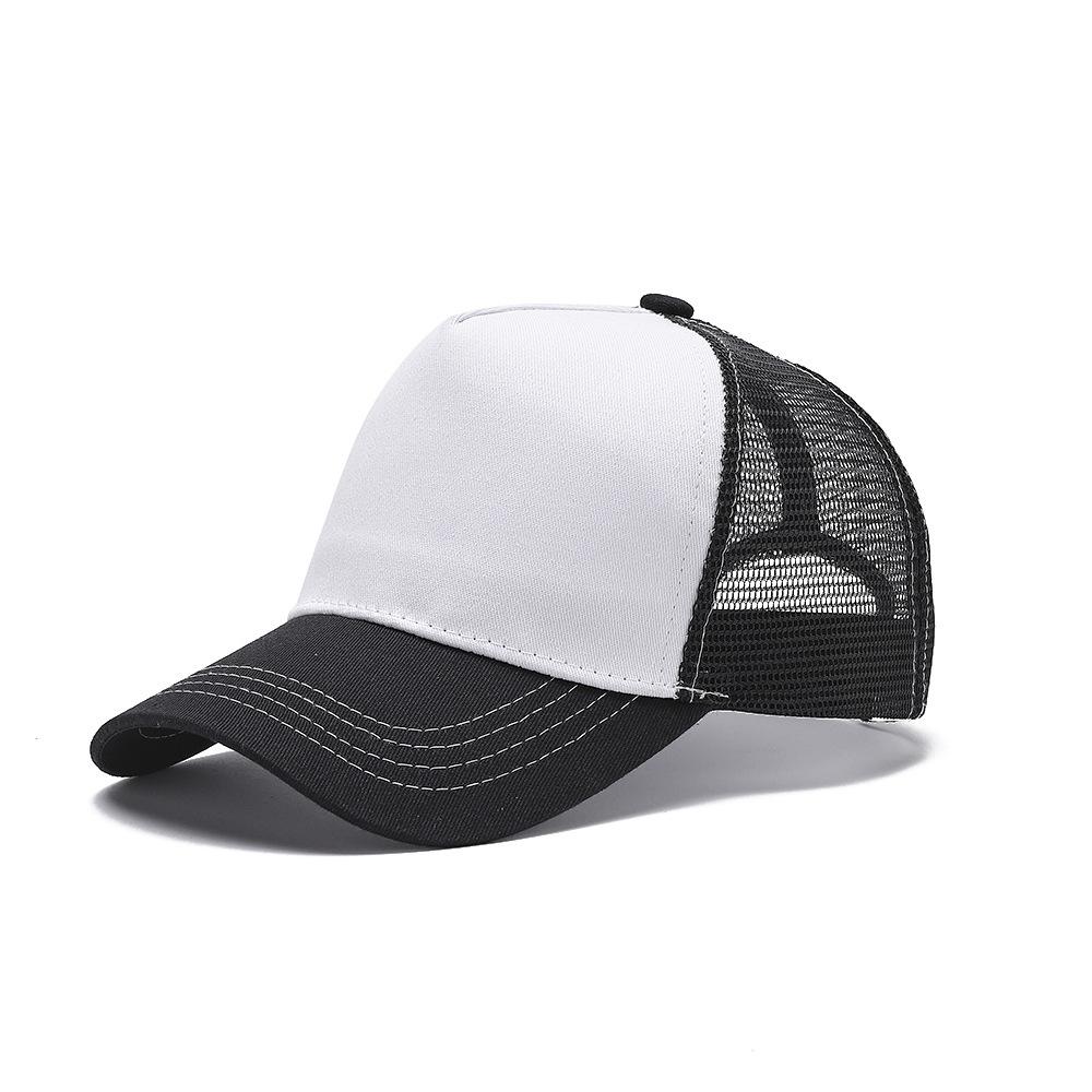 Blank 5 Pane Mesh Baseball Cap Mens And Women Curved Snapback Hats Summer Sunshade Sun Hat Simple Trucker Cap Gorras Casquette