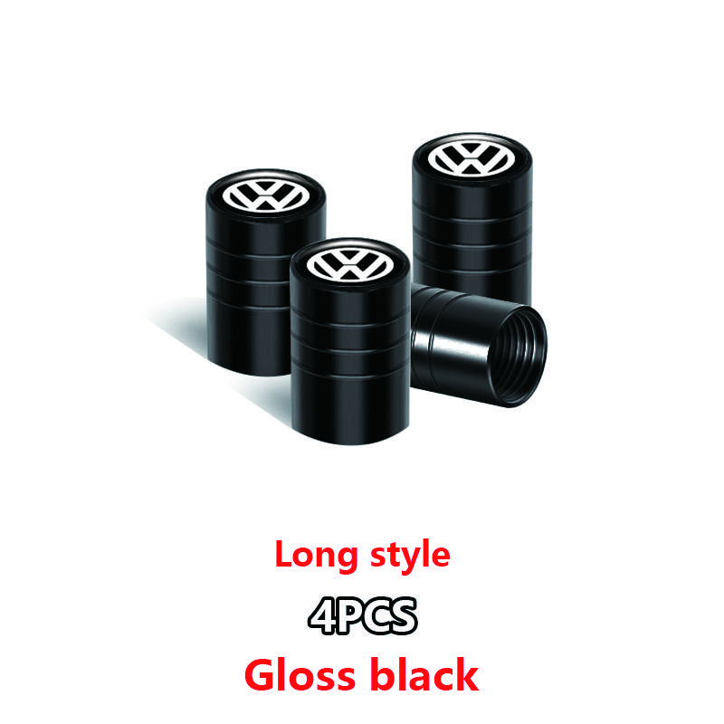 hijk1 4Pcs Meta Alloy Car Tire Valve Stem Air Caps Cover For VW Volkswagen Golf Polo Passat Tiguan Touran Jetta GTI Car Accessories
