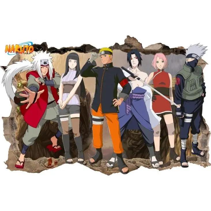 Japanese anime Naruto wall sticker comic wallpaper 3D three-dimensional adhesive wall sticker water resistant decorative painting