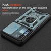 KEYSION Shockproof Case for Xiaomi 12T Pro 5G Push Pull Camera Protection Ring Stand Phone Cover for Redmi K50 Ultra