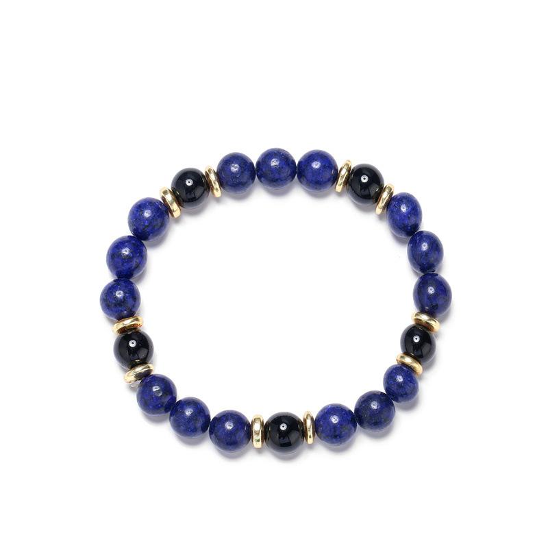 Natural Stone Beads Bracelet Bracelet for Couples Crystal Quartz Agate Gem Beads Matching Friendship Jewelry for Men and Women