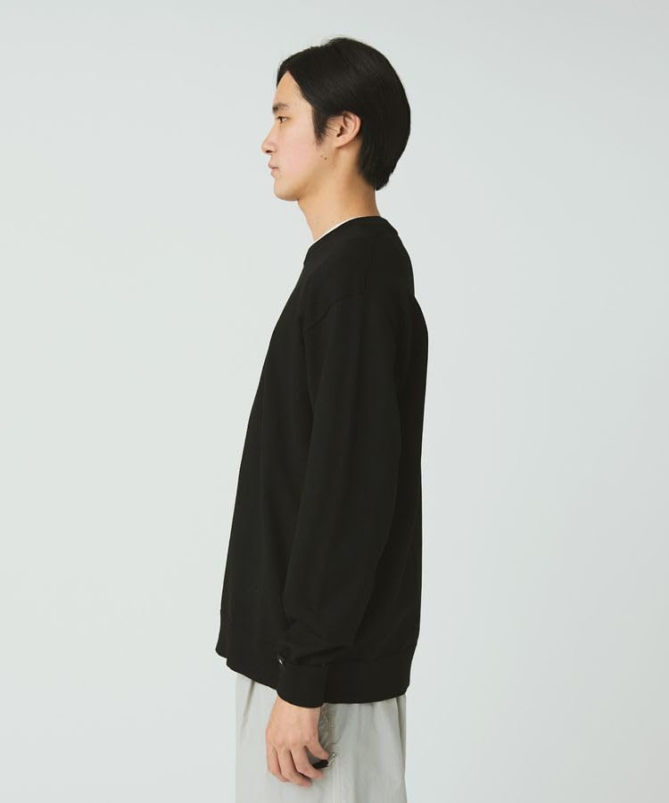Snow Peak Washable Wool Crewneck Knit Knit and Sew Long Sleeve for Men and Size L KN-25AU001 Sweater/Cut T-Shirt Women, Black,