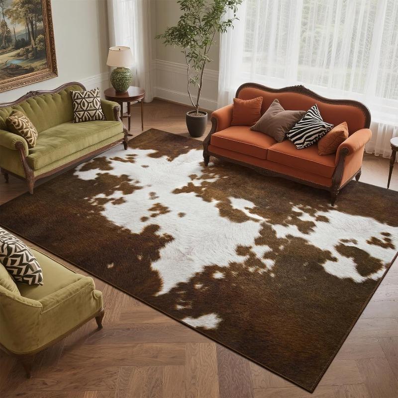 Leopard Print Area Rug Non-Slip Animal