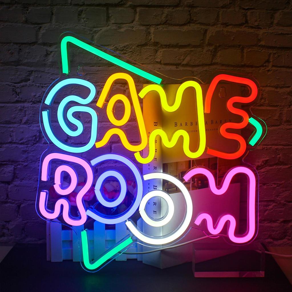 Game Room Neon Signs For Wall Decor USB Powered Colorful Neon LED Lights For Gaming Zone Party Bedroom Light Up Sign Gamer Gifts