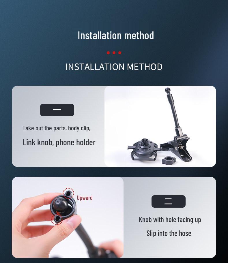 Guitar Phone Sheet Music Clip: 360° Rotating Multifunctional Stand for Recording & Selfies