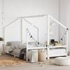 VidaXL Children's Bed Frames White 2x(80x200) Cm Solid Pine Wood, Bed for Child, Wooden Bed Frame, Furniture of 3200587