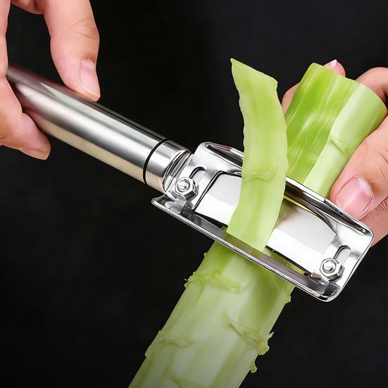 Fruit Vegetable Peeler, Stainless Steel Heavy Duty Adjustable Peeler, Multifunctional Kitchen Tool for Sugarcane Pumpkin Potato Lettuce