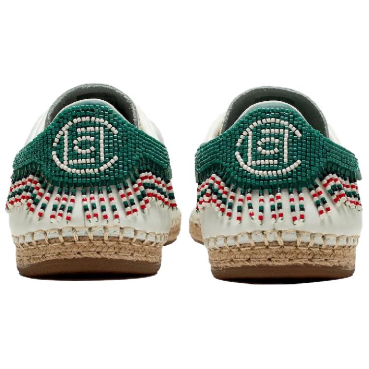 CLOT x adidas Stan Smith Espadrille Pärlbroderade Friends & Family Herr Sneakers Vita Molnvita Collegegröna JR9373