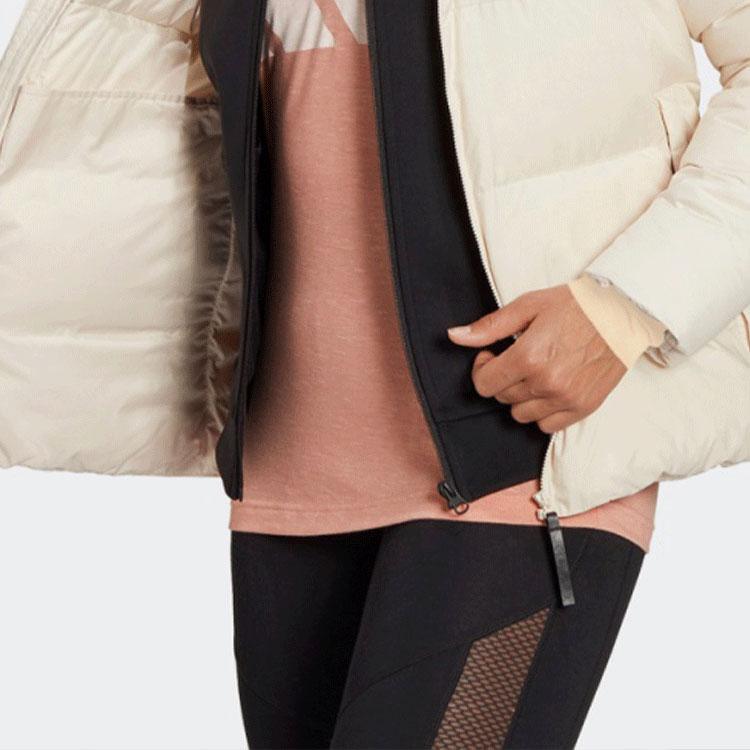 Adidas Sports Hooded Warm Down Jacket Women Jackets Off-White H14171