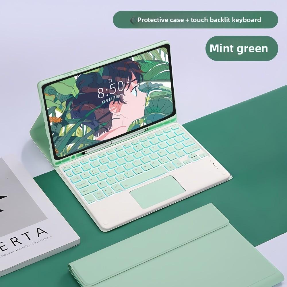 Leather Case for Samsung A9 Plus Tablet with Magnetic Keyboard and S Pen Slot Compatible S9FE