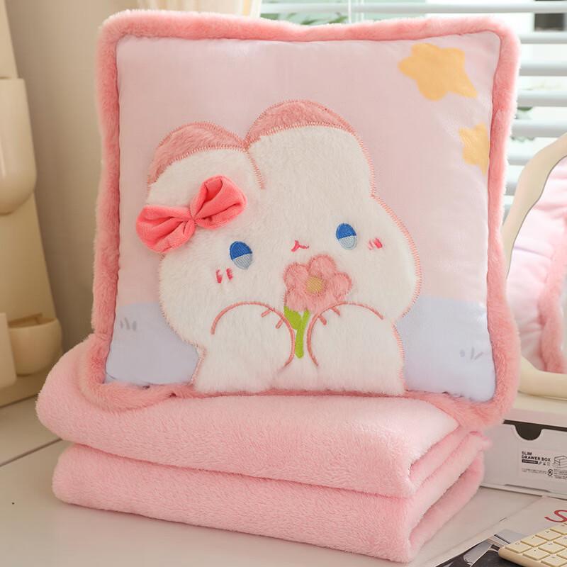Cartoon Plush Pillow Blanket Combo