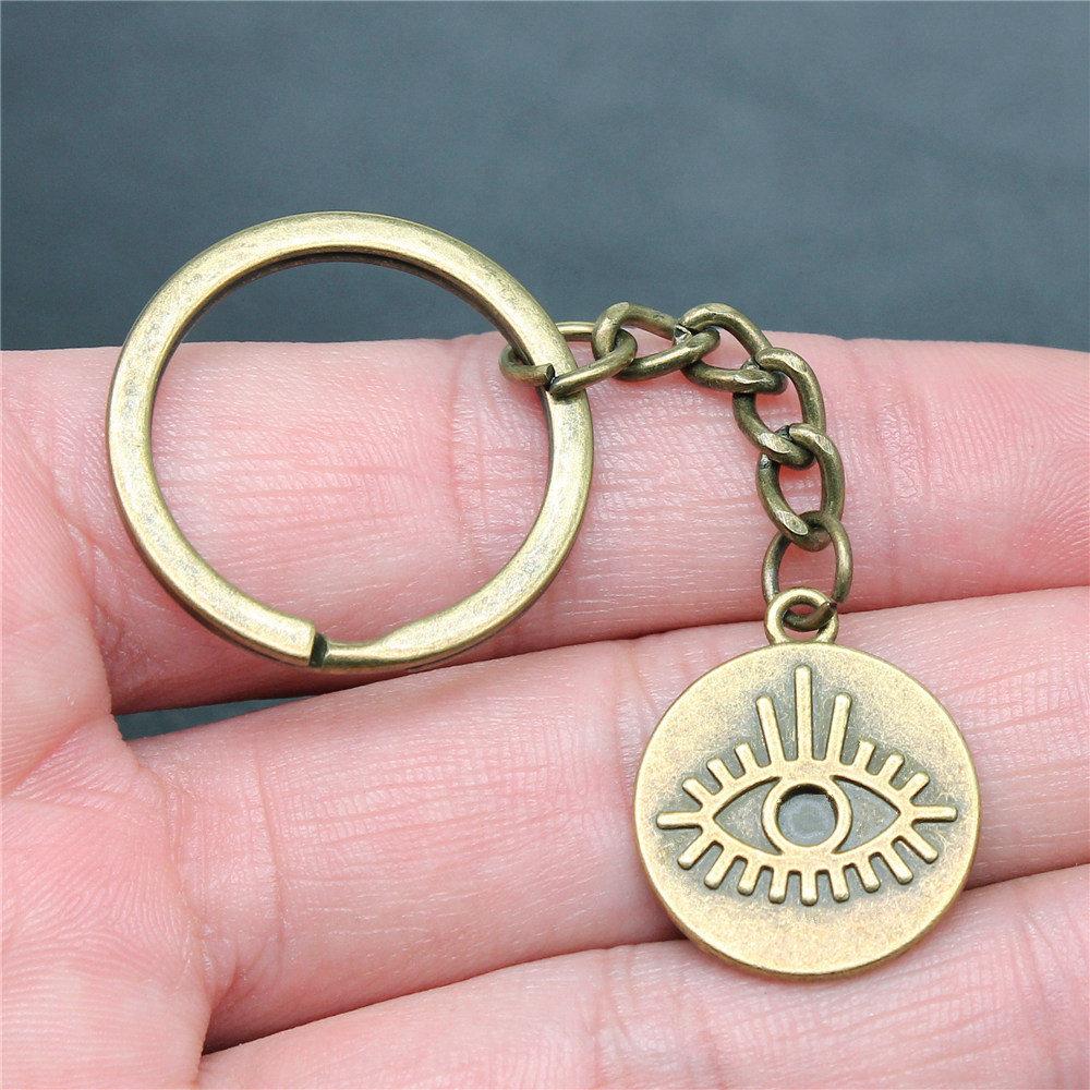 28mm Key Ring Hamsa Hand Eye Of Horus Wedding Jewelry Findings QY025