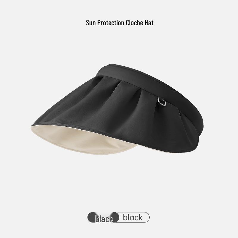 Women's UV Protection Open-Top Beach Hat with Face Cover