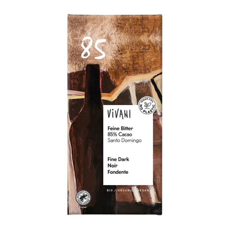Vivani Cacao 85% Fine Dark Chocolate 80g x 10 packs