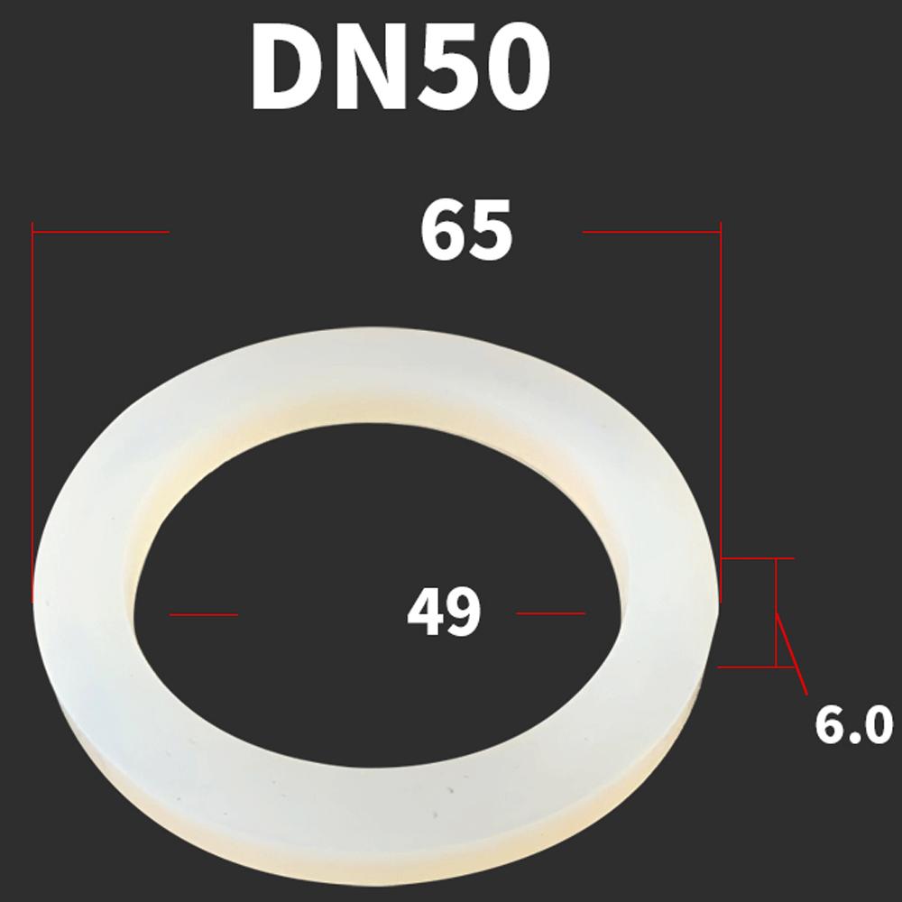 DN15/20/25/32/40-100 Food Grade Sanitary VMQ Slicone Rubber Flat Washer Seal Gasket For Cam Lock Groove Fitting