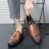 Size 38-47 Business Men Style Bullock Leather Shoes British Casual Comfortable Breathable Patchwork Fashionable Leather Shoes