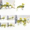 Sunflower Artificial Plant Mini Round Pot For Home Decor And Photography Props