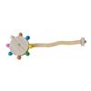 Natural Wooden Parrot Rotating Windmill Station Rod Colorful Birds Standing Perch Toy  Budgies