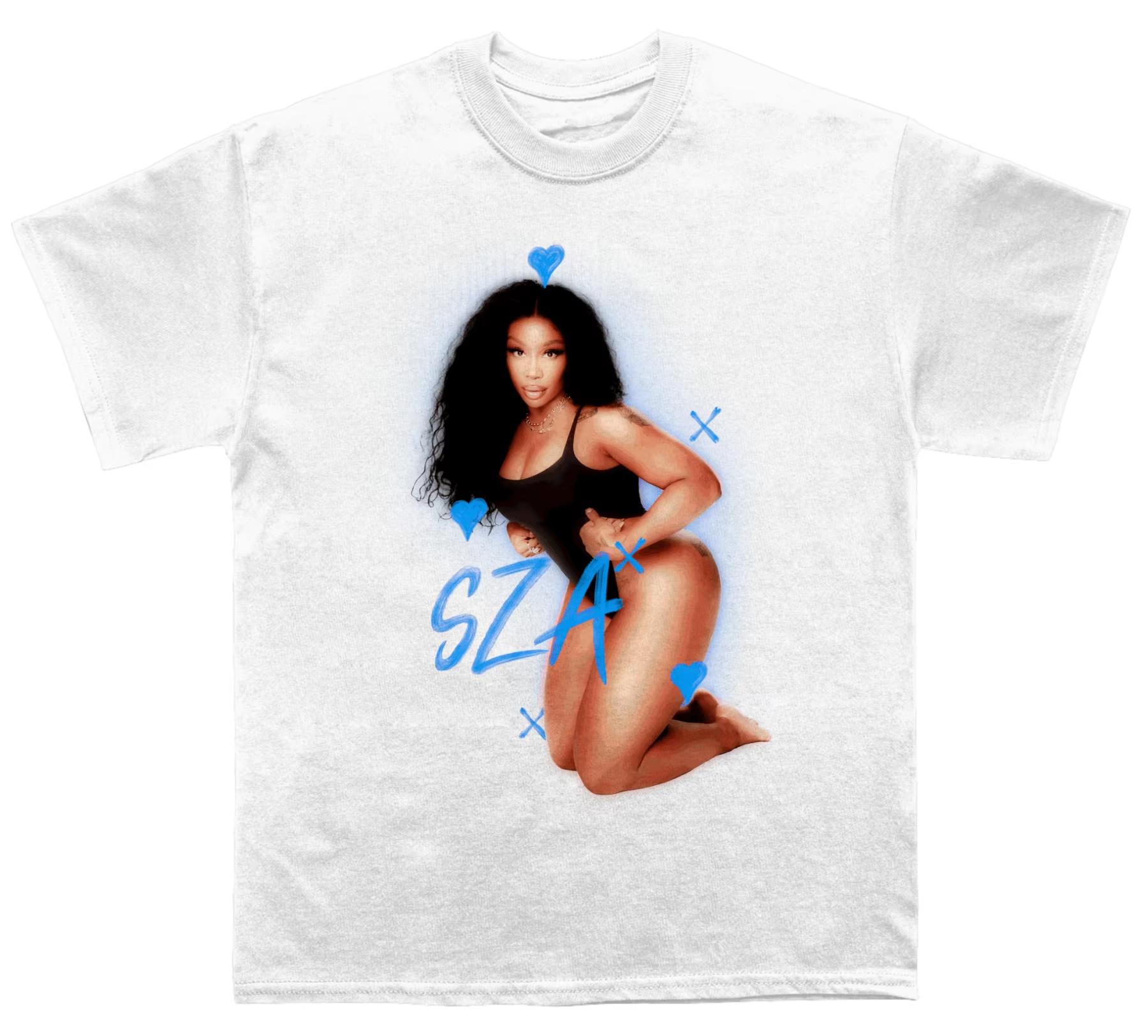 

Sza Lana Album T-Shirt Men and Women Cotton Tees Retro Hip Hop Sza Tshirt Unisex Short Sleeve Streetwear Y2k Tops Men s Clothing 4XL