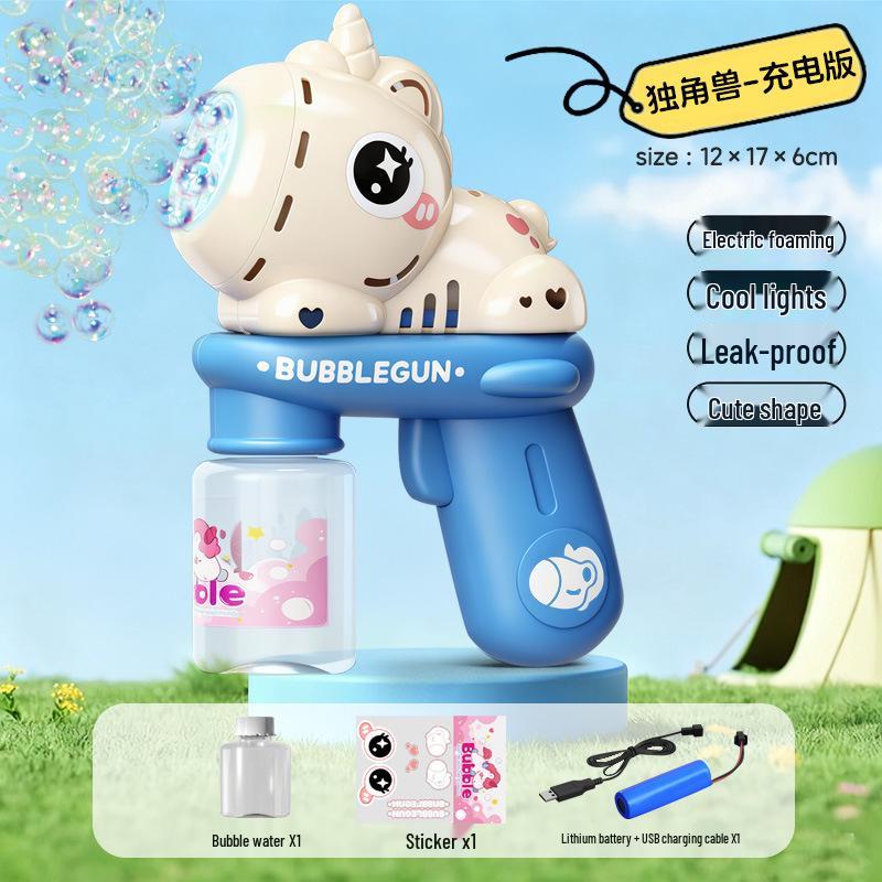 Automatic Cartoon Elephant Bubble Machine - Handheld Blower with Solution for Kids, Boys & Girls