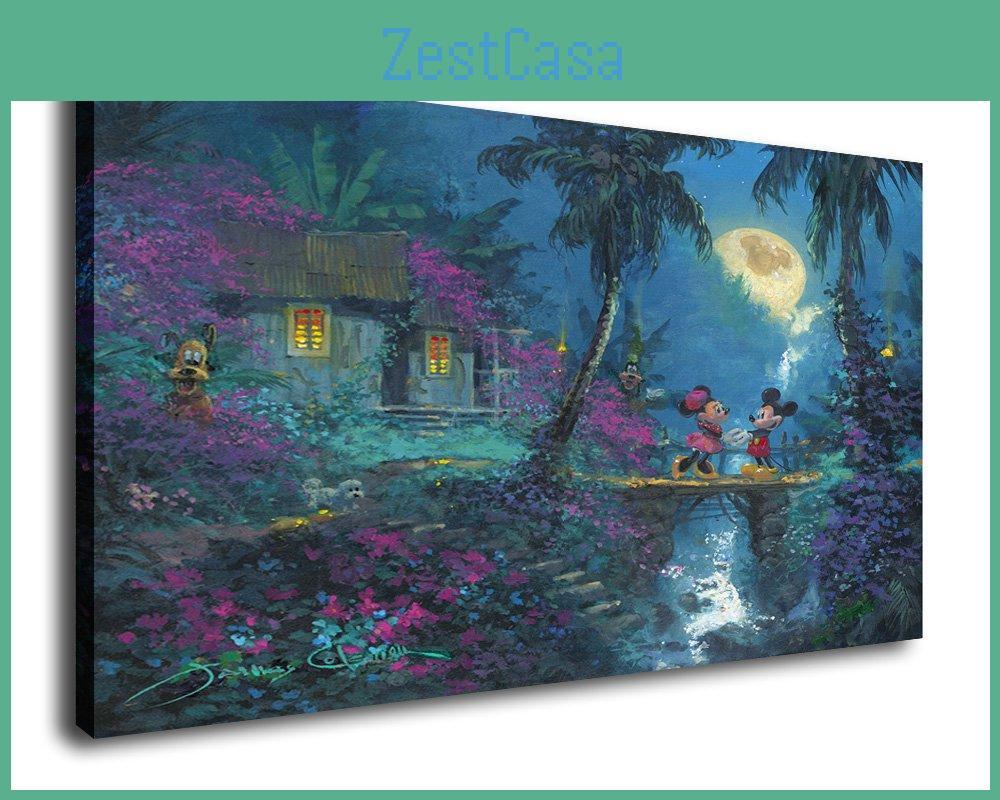 Meerjungfrauen-Prinzessin Leinwand-Wandkunst Modernes Märchen Schlafzimmer Kinderzimmer Dekorative Malerei Kernmaterial