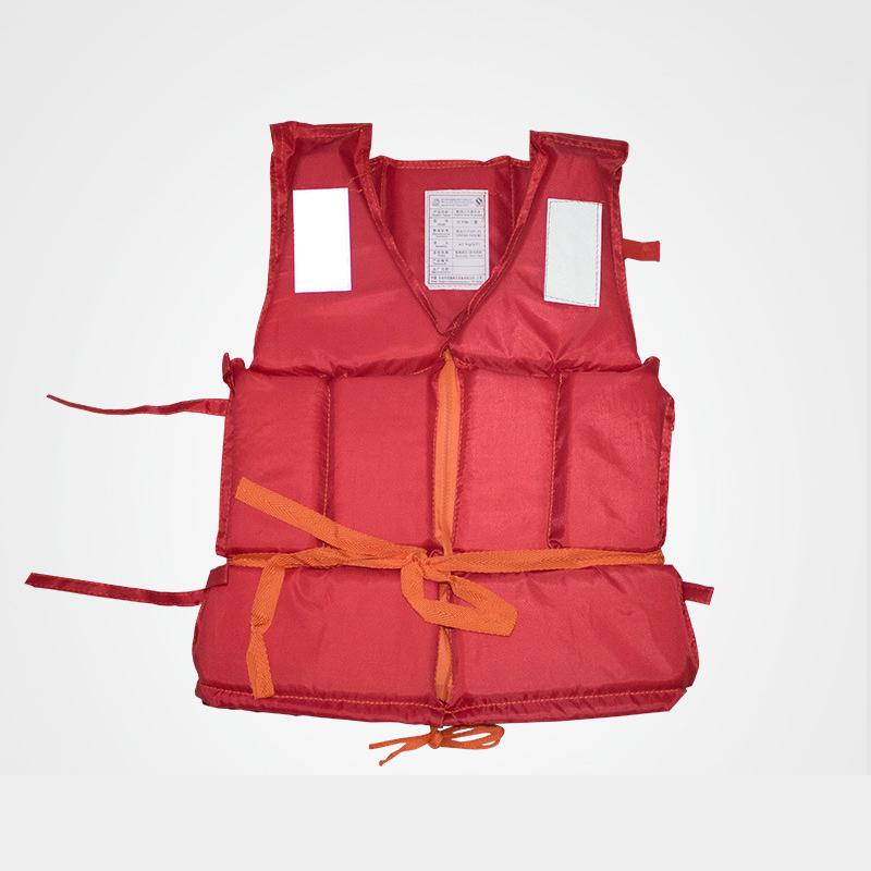 High Buoyancy Life Vest Adult Foam Oxford Cloth Boat Vest Outdoor Rafting Red Life Vest