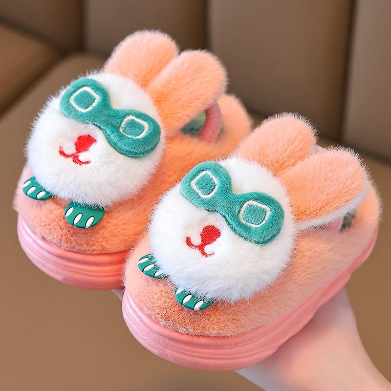 

Зимние детские хлопковые тапочки для тепла дома, детская хлопковая обувь 20-21 оранжевый