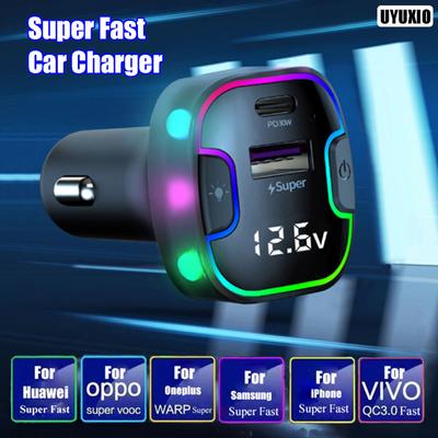 Pd 30w Auto Ladegerät USB Typ C Super Schnelle Lade Fahrzeug Adapter Für Huawei Oppo Vivo Oneplus Iphone 14 15 13 12 Samsung Galaxy