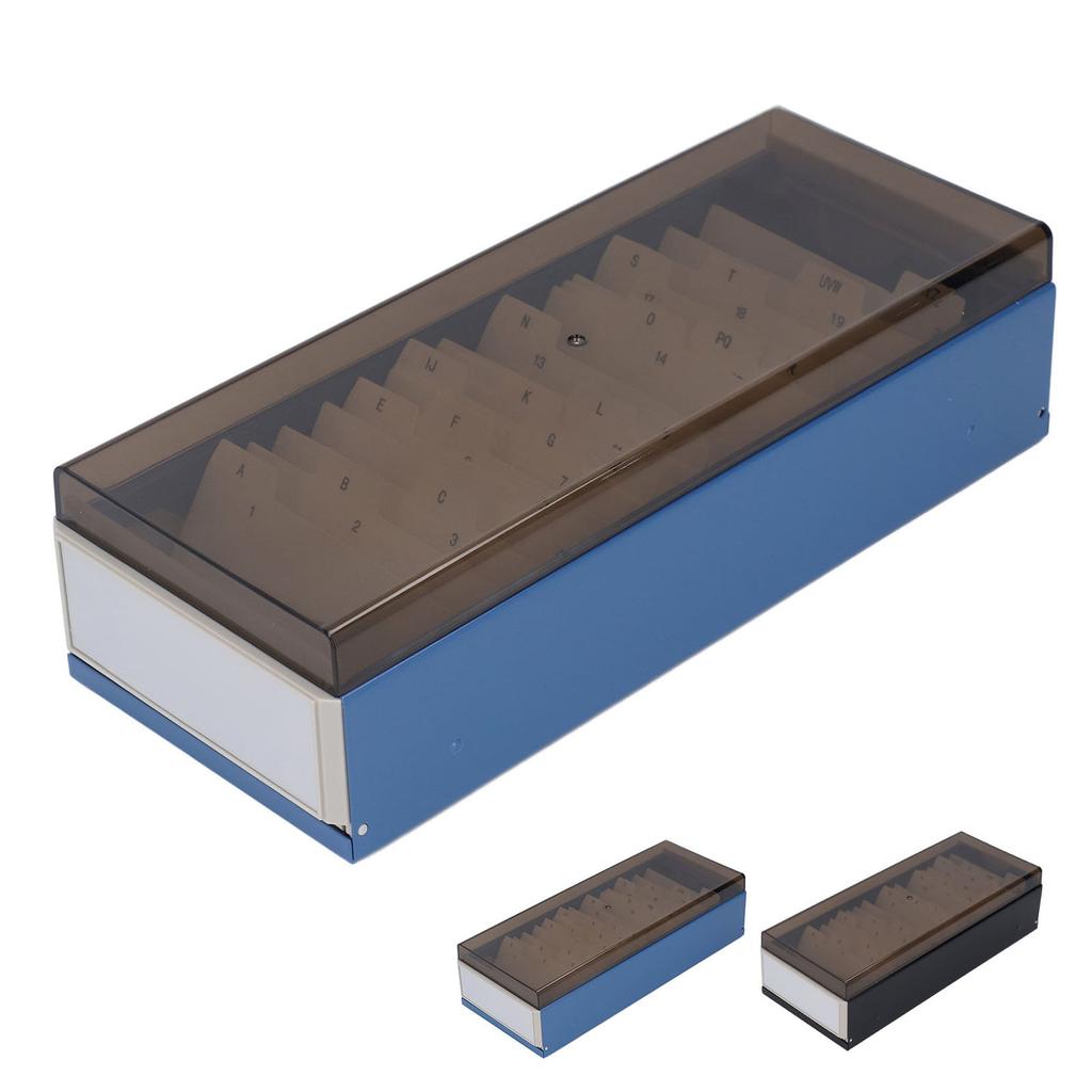 Karteikartenhalter für 800 Visitenkarten, A bis Z, Kartenhalter, Organizer mit hoher transparenter Co