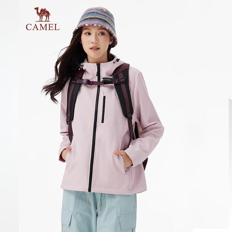 CAMEL Women s Hooded Softshell Fleece Jacket S