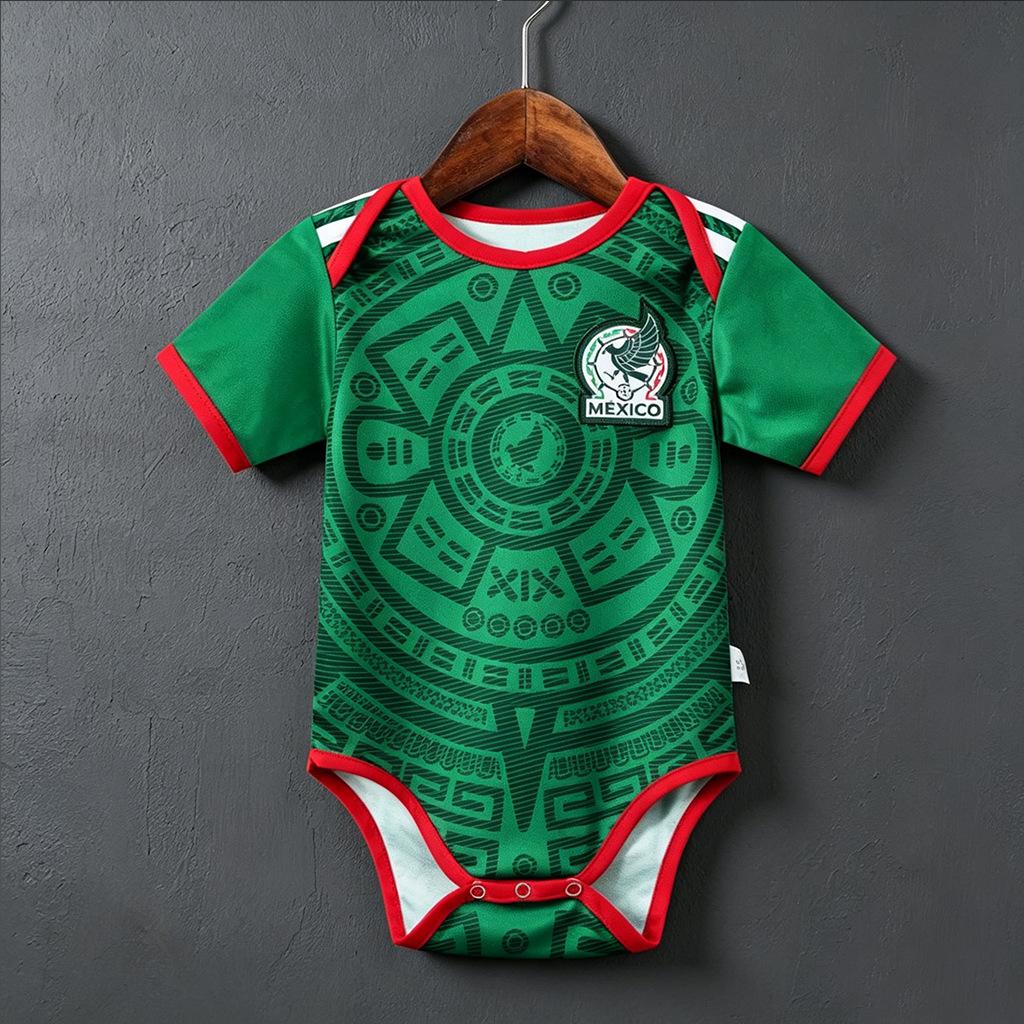 US, Canada and Mexico World Cup Football Jersey One-piece Baby Baby Argentina France Real Madrid Baby Climbing Suit Romper