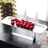 Bubble Crystal Base Metal Tray, Rectangular Stainless Steel Fruit Tray, Cake Rack, Living Room Decoration, Desktop Storage Tray