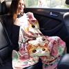 1pc Three Cute Cats Ideas Blanket, Softs for Bed Couch Sofa,  Living Room, Travel, Camping, Car Blankets