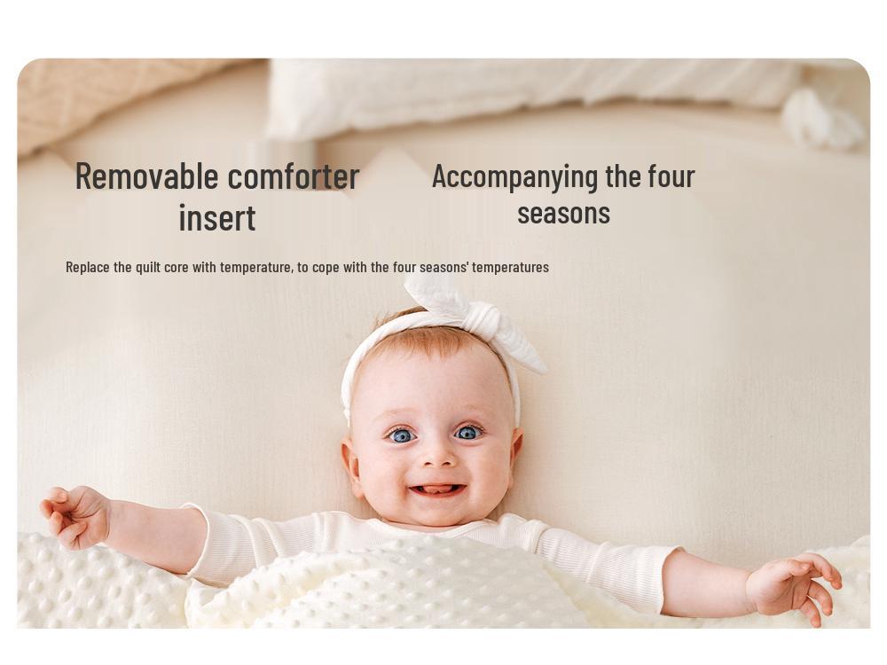 Dicke waschbare Samt-Babydecke für Herbst und Winter, herausnehmbarer Kern, ideal für den Kindergarten