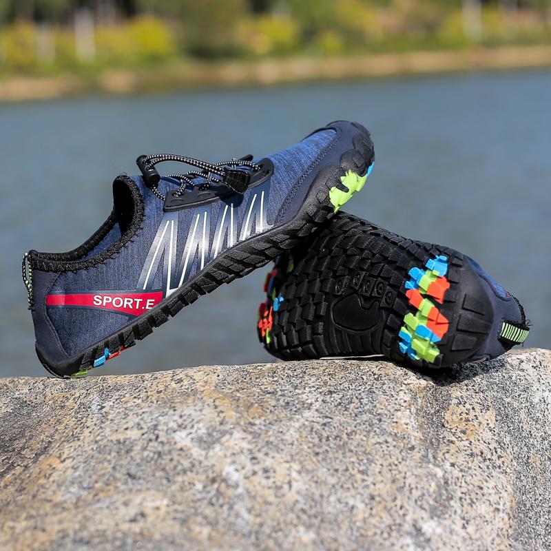 Neues Paar Wasserschuhe Aquaschuhe Finger Schwimmschuhe Strandsportschuhe Herren Fitnessschuhe Große Größe 47 Rot
