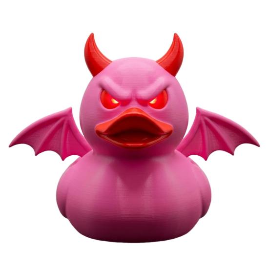 

Фигурка Демонической Утки Напечатанная на 3D-принтере Утка-Дьявол с Красными Рогами Крыльями Летучей Мыши Хэллоуин Готическая Коллекционная Статуэтка Настольный Домашний Декор для Подростков Взрослых