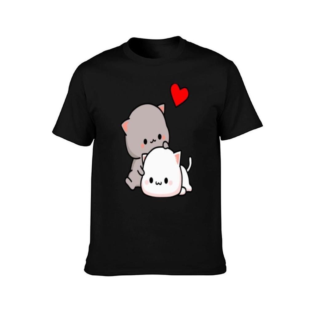Mochi Peach Cat Goma Love Is Kind Love Hugs Kisses Valentine Pullover TShirt Plus Size Comfort Fit Tee